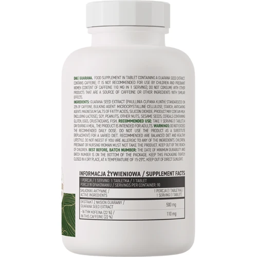 OstroVit Guarana 90 tabs / 90 servings: Форма выпуска Таблетки