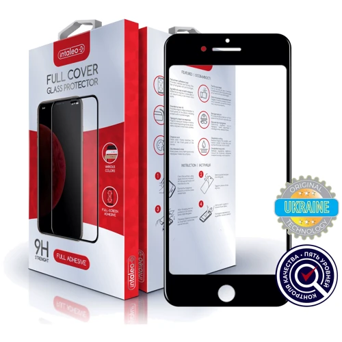 Защитное стекло для iPhone Intaleo Tempered Glass Full Glue Black for iPhone 8 Plus/iPhone 7 Plus
