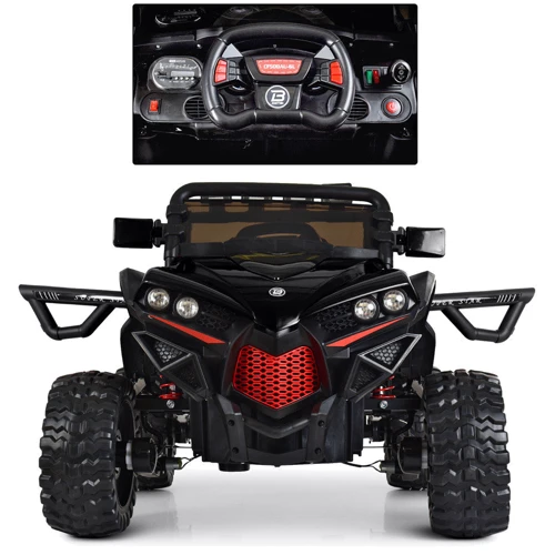Детский электромобиль Джип Bambi Racer, черный (M 3804EBLR-2-3): Рекомендуемый возраст от 3 лет до 8 лет