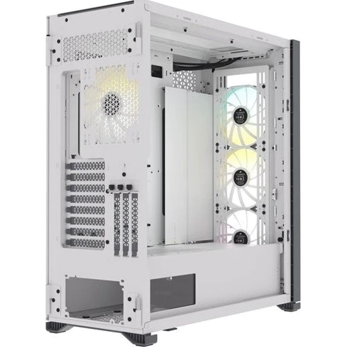 Корпус Corsair iCUE 7000X RGB Tempered Glass White (CC-9011227-WW): Материал передней панели пластик и закалённое стекло