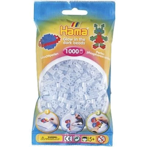 Термомозаика HAMA Набор синих светящихся бусин MIDI 5+, 1000 шт. (207-57)