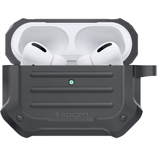Чехол для наушников Spigen Tough Armor with Belt Charcoal for Apple AirPods Pro: Материал Силикон