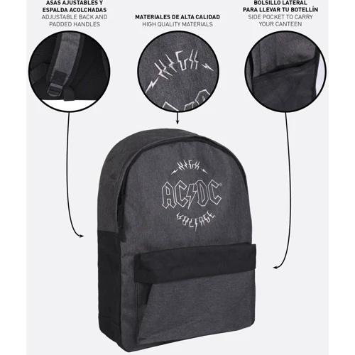 Рюкзак Cerda AC/DC - Casual Urban Backpack (2100003719): Пол ребенка Для мальчиков, Для девочек