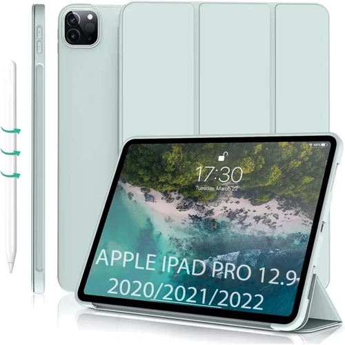 Аксессуар для iPad BeCover Tri Fold Soft TPU Silicone Light Green for iPad Pro 12.9 (2020-2022) (711738)