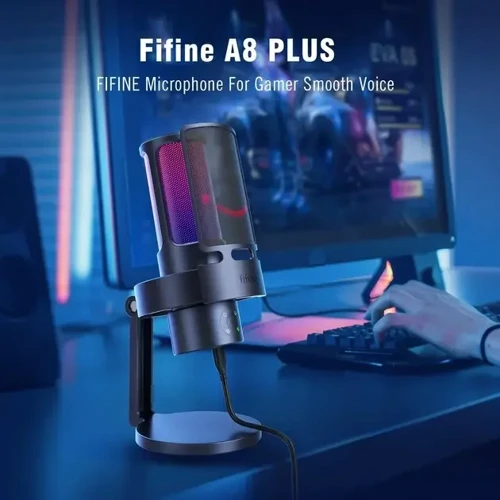 Мікрофон Fifine Ampliagame A8 Plus RGB: Тип Вокальные