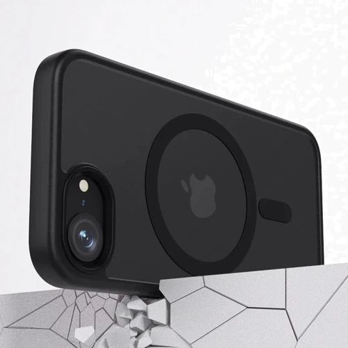 Чехол для iPhone Mobile Case TPU+PC Metal Buttons with MagSafe Colorful Black for iPhone 16e: Тип чехла накладка на заднюю часть