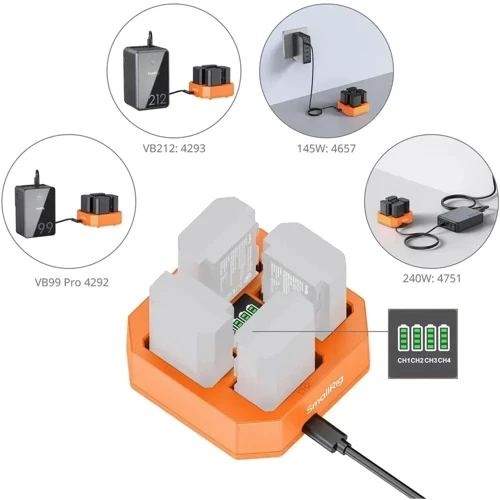 Зарядное устройство SmallRig NP-FZ100 4-Channel Camera Battery Charger (4839)
