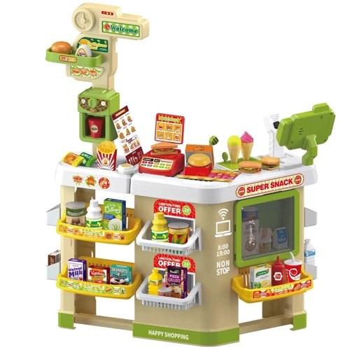 Супермаркет: высота 87 см, 105 элементов, свет, звук, касса, аксессуары (922-218): Производитель Noname