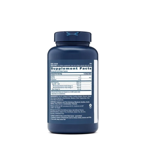 GNC Triple Strength Fish Oil Рыбий жир 120 капсул: Тип Омега 3