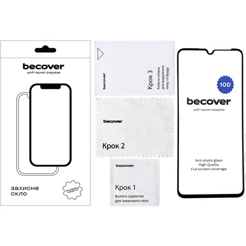 Аксессуар для смартфона BeCover Tempered Glass 10D Black for Honor X7a (711334)