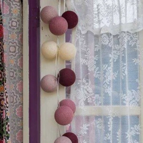 Гирлянда Cotton ball lights на 10 шаров 2,7м, Rosegarden: Применение Для дома