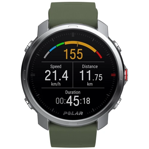 Смарт-часы Polar Grit X Green M/L (725882054230): Дисплей 1.2" (240х240)