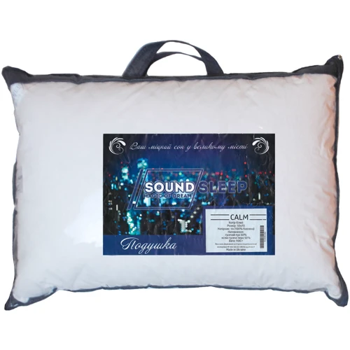 Подушка SoundSleep Calm пух + перо біла 70х70 см (91035172): Розмір, см 70x70