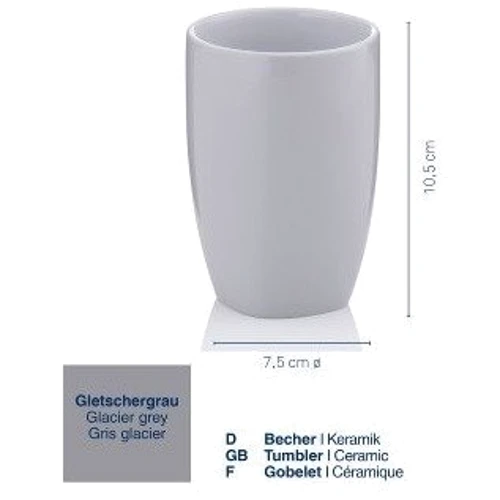 Стакан для зубных щеток KELA Landora серый 10.5х7.5 см (20406)