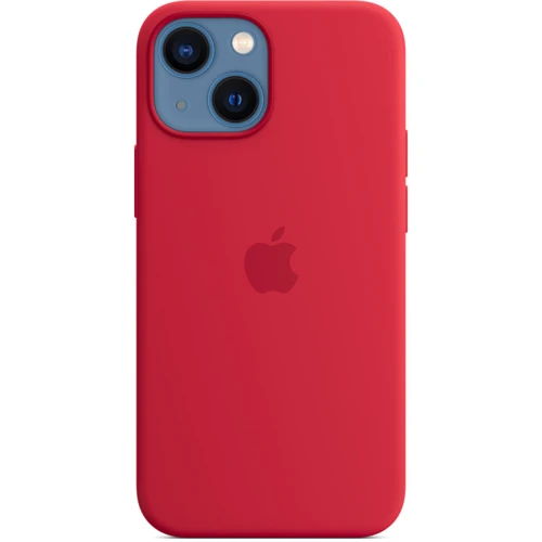 Чехол для iPhone Apple Silicone Case with MagSafe (PRODUCT) Red (MM233) for iPhone 13 mini: Материалы Силикон