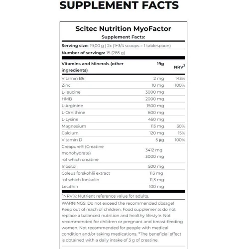 Амінокислота для спорту Scitec Nutrition MyoFactor 285 g / 30 servings / peach ice tea: Смак Персиковый чай