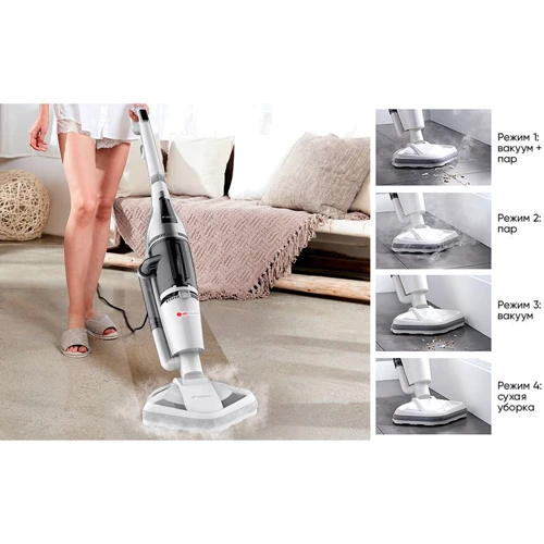 Пароочищувач Deerma Steam Mop & Vacuum Cleaner White (DEM-ZQ990W): Ємність для миючого засобу, л 0.38