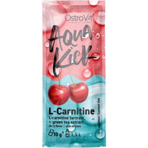 Жиросжигатель OstroVit Aqua Kick L-Carnitine 10 g / 1 serving / cherry
