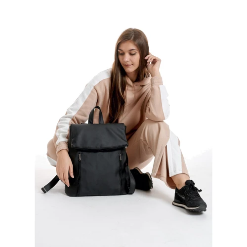 Женский рюкзак Sambag Rene 0ZT черный (27108001): Фактура Гладкая, Матовая