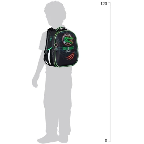 Ранец-рюкзак CLASS SchoolCase Mini Dinosaurs World 35х27х16 см (2408C): Спинка Ортопедическая (анатомическая)