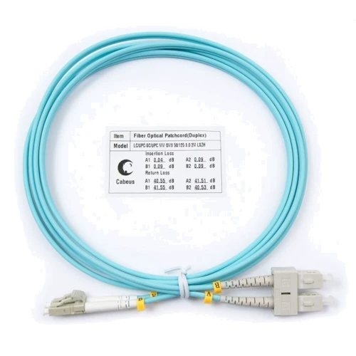 CMS SC/UPC-LC/UPC MM (OM3) Duplex, 1m (UPC-1SCLC(МM)D(ON))