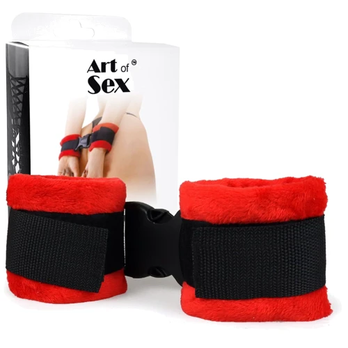 Наручники Art of Sex - Handcuffs Soft Touch (красные)