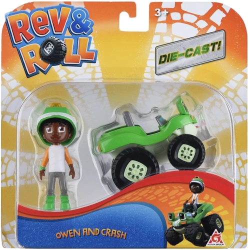 Игровой набор Rev&Roll Рев и Рамбл DieCast Овен и Краш (EU881041)