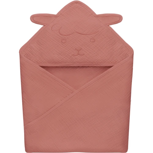 Полотенце с капюшоном Lionelo Muslin Hooded Towel Red Coral (LO-MUSLIN HOODED TOWEL RED CORAL): undefined undefined
