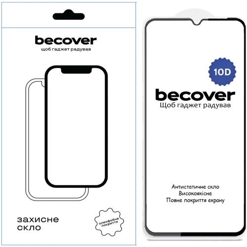 BeCover Tempered Glass 10D Black for Xiaomi Redmi A4 5G (712883): undefined undefined