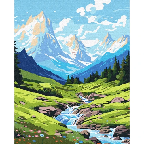Картина по номерам Идейка Лето в горах ©art_selena_ru 40х50 см (KHO2892)