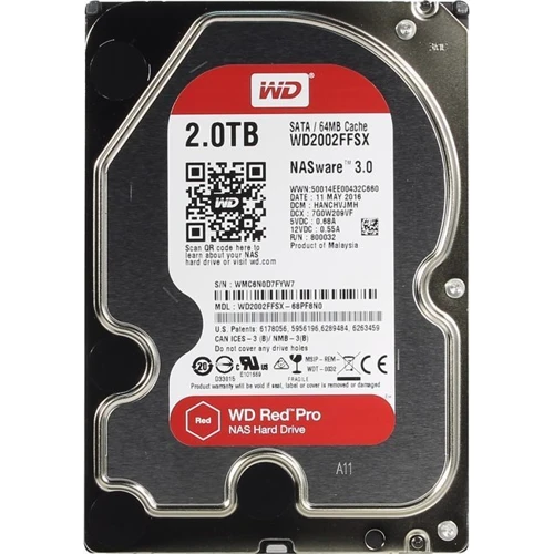 Внутрішній жорсткий диск WD Red Pro 2 TB (WD2002FFSX) UA