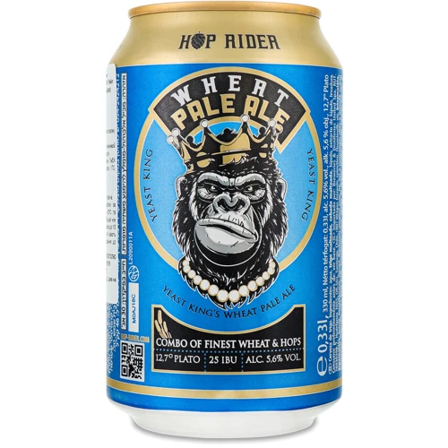 Пиво светлое нефильтрованное Wild Monkeys Wheat Pale Ale ж/б 5.6% 0.33л (PLK4054500141301)