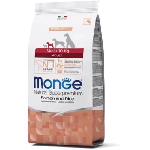 Сухий корм Monge Dog Mini Adult для дорослих собак маленьких порід з лососем та рисом 0.8 кг (70011563)