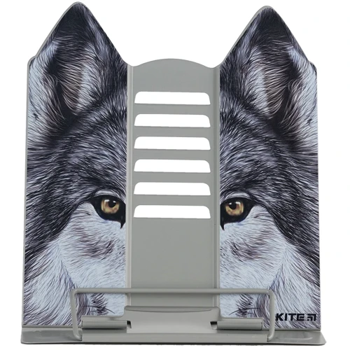 Подставка для книг Kite Wolf металлическая 20х26 см (K24-390-2)
