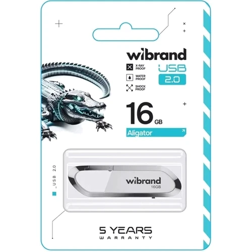 USB-флешка Wibrand 16Gb Aligator USB 2.0 White (WI2.0/AL16U7W): Стандарт USB USB 2.0