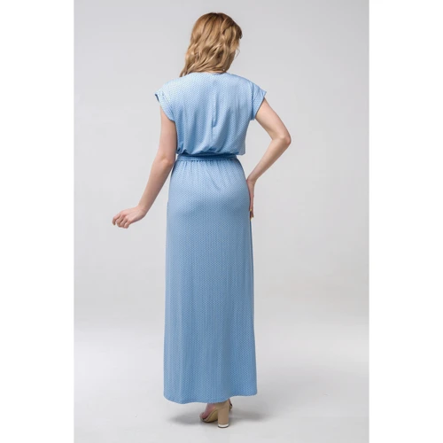 Платье FLFashion Asti ППА 2131 48-50 голубое повседневное длинное макси: Состав Полиэстер, Вискоза
