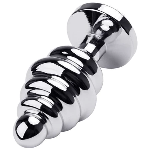 Анальная пробка с кристаллом Toyfa Silver anal plug with blue gem