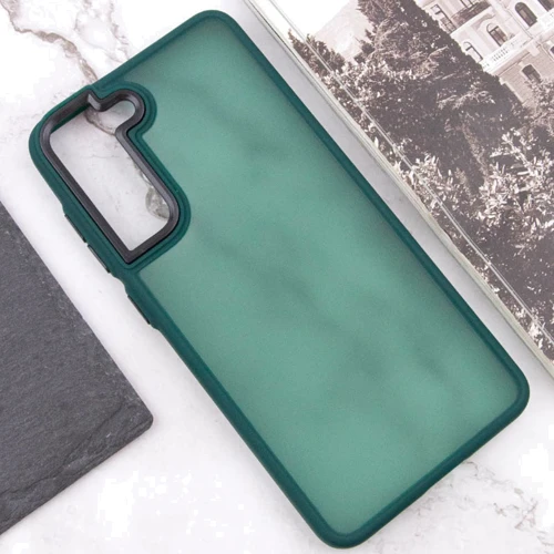 Аксессуар для смартфона Epik TPU+PC Lyon Frosted Case Green for Samsung G990 Galaxy S21 FE: Материал TPU (термополиуретан) и поликарбонат