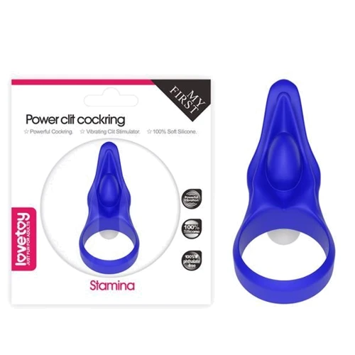 Эрекционное виброкольцо LoveToy Power Clit Cockring, Blue