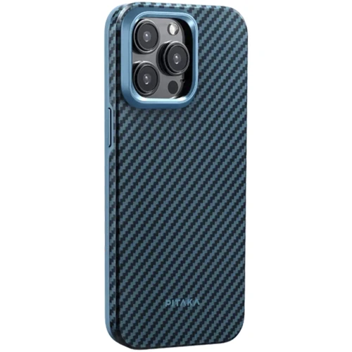 Чохол для iPhone Pitaka MagEZ Case Pro 4 Twill 1500D Black/Blue (KI1508PPA) для iPhone 15 Pro: Тип чохла накладка на заднюю часть