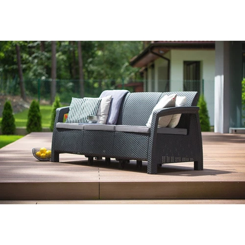 Софа Allibert Corfu love seat max серая (3253929120015): Вид Лавка