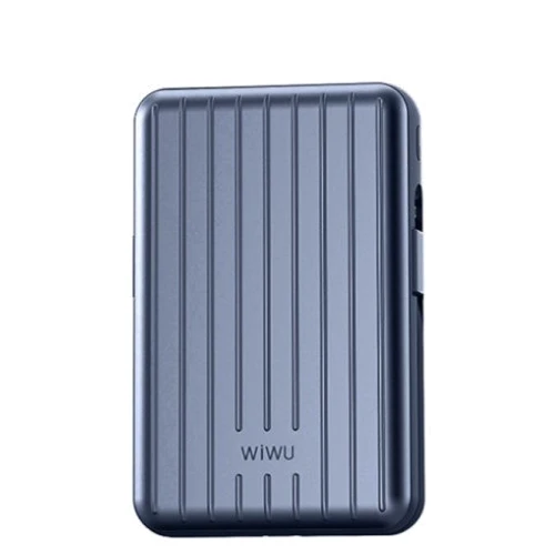 Внешний аккумулятор WIWU Power Bank 5000mAh 22.5W Trunk Magnetic Wireless Blue (PP02): Количество USB 2