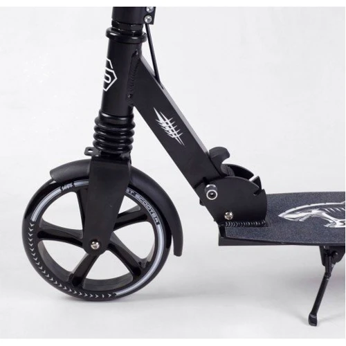 Самокат алюминиевый Best Scooter SHARK черный (16874): Конструкция рамы цельная