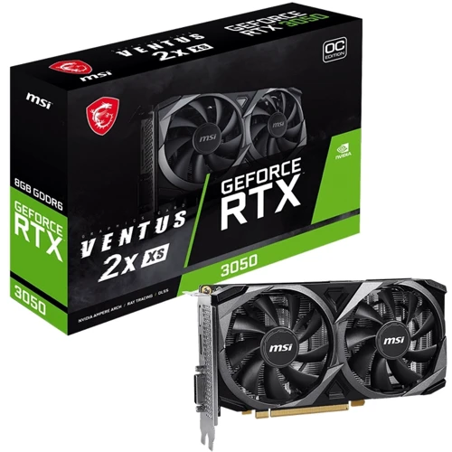 Видеокарта MSI GeForce RTX 3050 8GB GDDR6 VENTUS 2X XS OC: Интерфейс PCI Express 4.0 x8