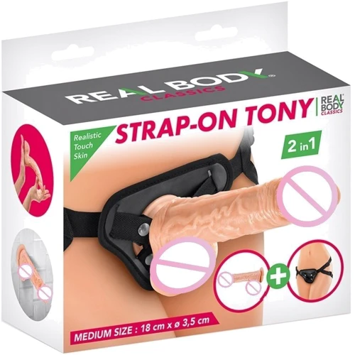 Страпон Real Body Strap-On Tony