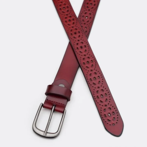 Жіночий ремінь Borsa Leather бордовий (CV1ZK-040c-bordo): Стать Женский