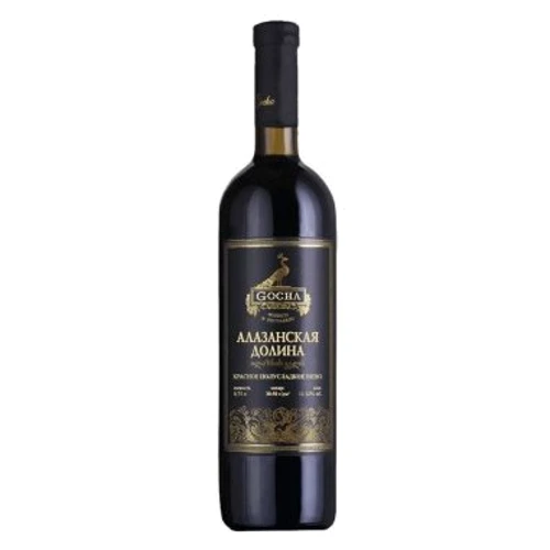 Вино Gocha Алазанська Долина червоне напівсолодке 0.75л 11-12% (PLK4860053011509)