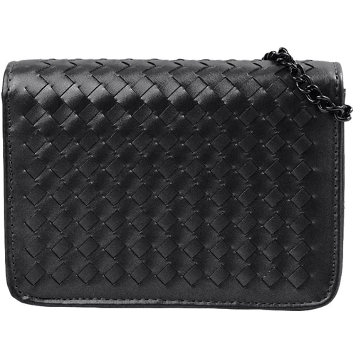 Жіноча сумка крос боді Valiria Fashion чорна (4DETBI0529-2): Фактура Плетені, матова