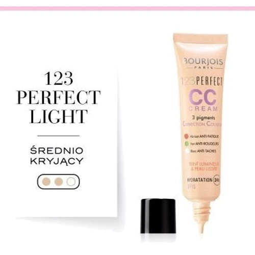 Bourjois CC Cream №34 Hale Тональний крем з коригуючим пігментом 30 ml: Призначення зволоження, Захист від сонця, Вирівнювання, Матування