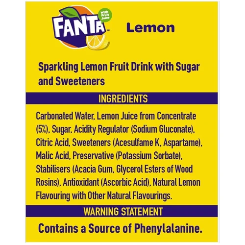 Напиток газированный Fanta Lemon 330 ml